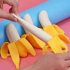 Banana Stress Ball | Cute Fruit Squishy Fidget Toy for Anxiety Relief detail view