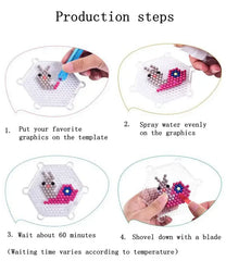 300PCS/Set Jewel Beads 3D Puzzle Toys for Children 6 Colors Refill Pack Water Sticky B close-up view