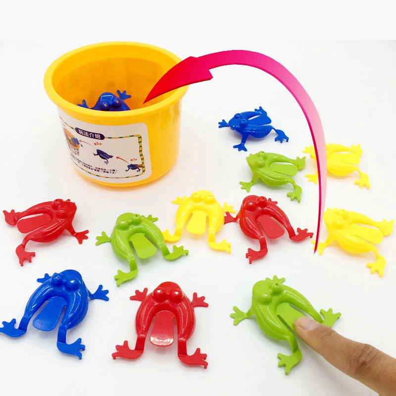 5/10/20 Pcs Jumping Frog Bounce Fidget Toys Antistress Relieve Family Game Kids Birthday Party Toys