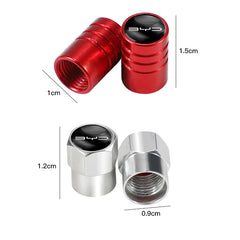 4Pcs Car Wheel Tire Valves Caps Waterproof Dustproof Cover For BYD Atto 3 Yuan Plus Ha close-up view