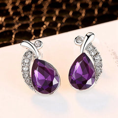 Fashion Silver Color Necklace Earrings Cubic Zirconia Jewelry Sets Elegant Crystal Zirco detail view