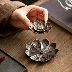 Lotus Alloy Incense Burner Stick Holder | Buddhism Meditation Decor alternate view