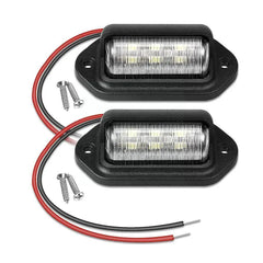 2PCS 6 LED License Plate Light For SUV Truck Trailer Van