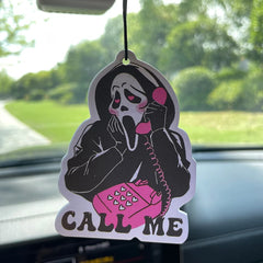 Call me on Halloween, car air freshener, perfume pendant, rearview mirror hanging decora detail view