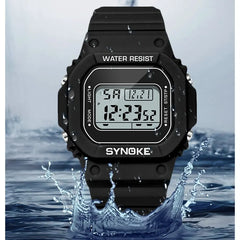 SYNOKE Outdoor Military Digital Watch For Men Fashion Retro Men Watch Sports Waterproo close-up view