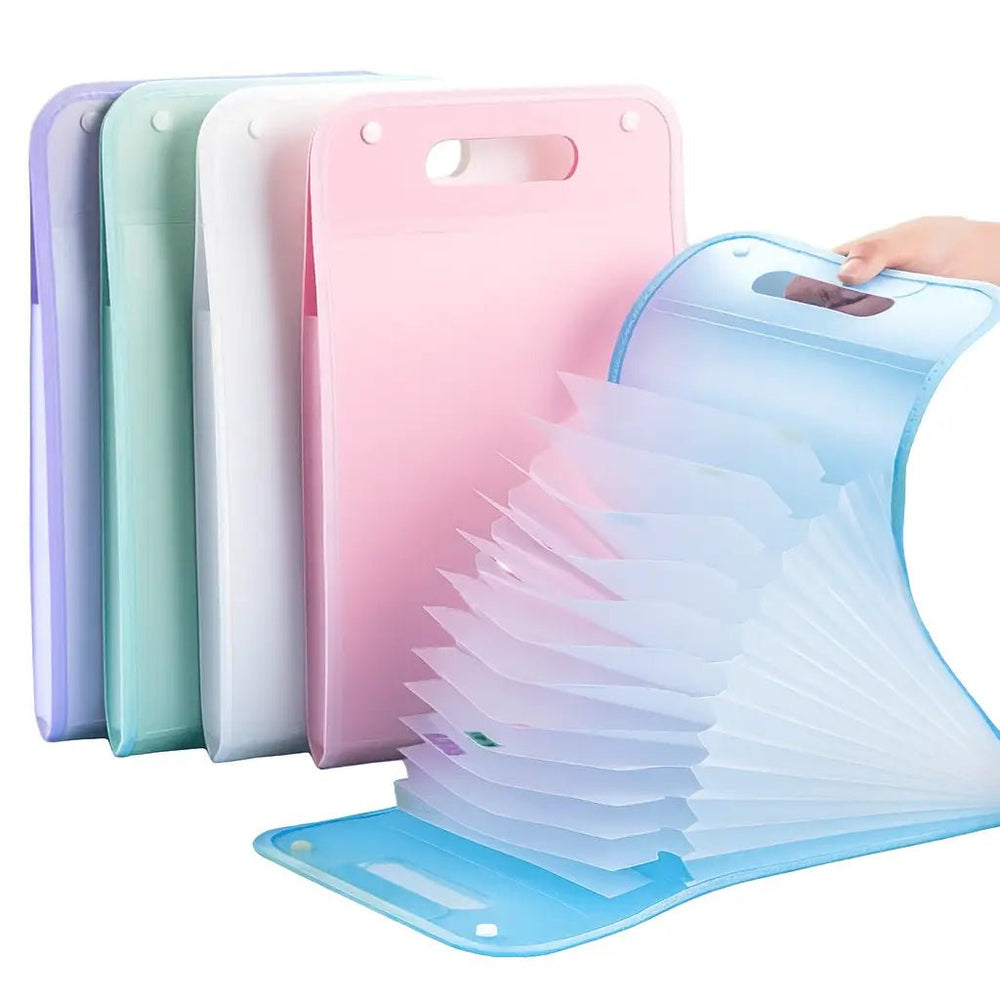 A4 Macaron Vertical Binding File Bag - Onlytenbucks.com