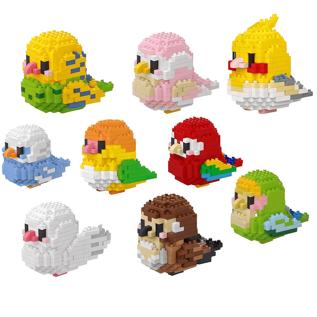 BUILT Colorful Parrot Micro Mini Building Blocks – Educational DIY Toy - Onlytenbucks.com