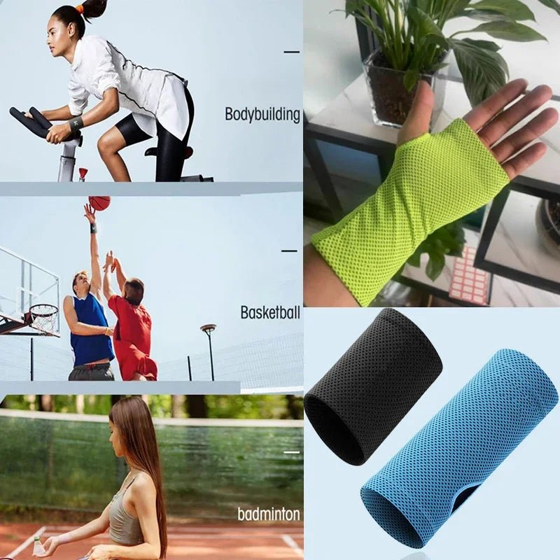 Cold - Sensing Sports Wristbands – Ice Silk Cooling Sweatbands - Onlytenbucks.com