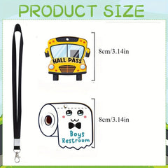 Hall Pass Lanyards and School Passes – 6 - Piece - Onlytenbucks.com