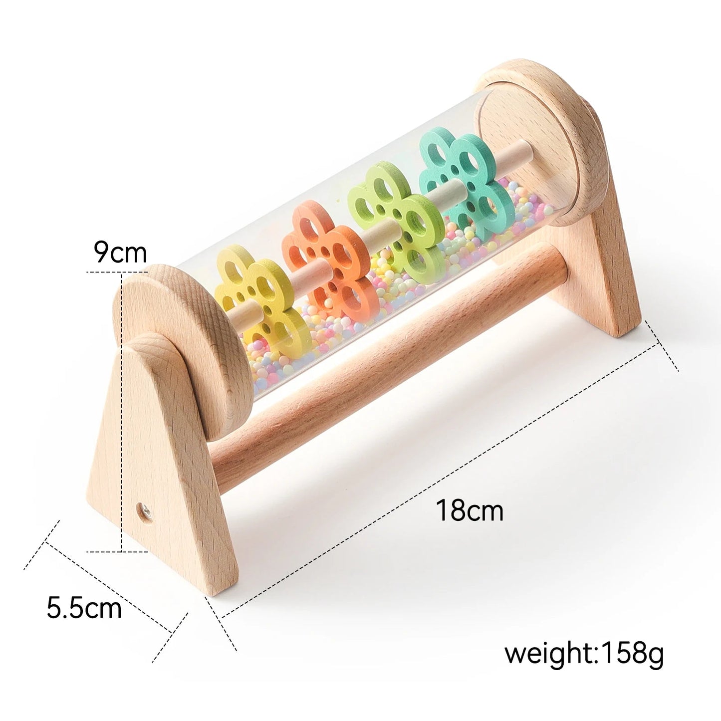 Let's Make Montessori Rain Stick Rattle – Colorful Wooden Sensory Toy - Onlytenbucks.com