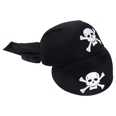 Pirate Skull Hat & Eye Patch Set – Kids Halloween Captain Costume Accessory - Onlytenbucks.com