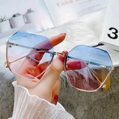 Polygonal Metal Sunglasses – Retro Luxury UV400 Eyewear - Onlytenbucks.com