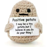 Positive Energy Potato Hug Doll – Mini Handmade Plush with Card - Onlytenbucks.com