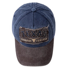 Texas Letter Embroidery Vintage Cotton Baseball Cap - Onlytenbucks.com