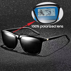 VIVIBEE Luxury Square Polarized Sunglasses Men Driving Blue Mirror Lens Classic Unisex Sun Glasses 2025 - Onlytenbucks.com