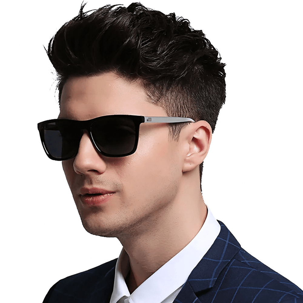 VIVIBEE Luxury Square Polarized Sunglasses Men Driving Blue Mirror Lens Classic Unisex Sun Glasses 2025 - Onlytenbucks.com