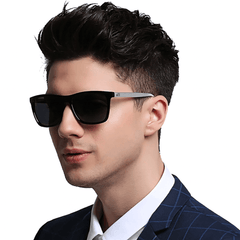 VIVIBEE Luxury Square Polarized Sunglasses Men Driving Blue Mirror Lens Classic Unisex Sun Glasses 2025 - Onlytenbucks.com