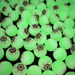 10 Piece Glow in the Dark Eyeball Bouncy Balls - Onlytenbucks.com