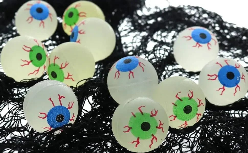10 Piece Glow in the Dark Eyeball Bouncy Balls - Onlytenbucks.com