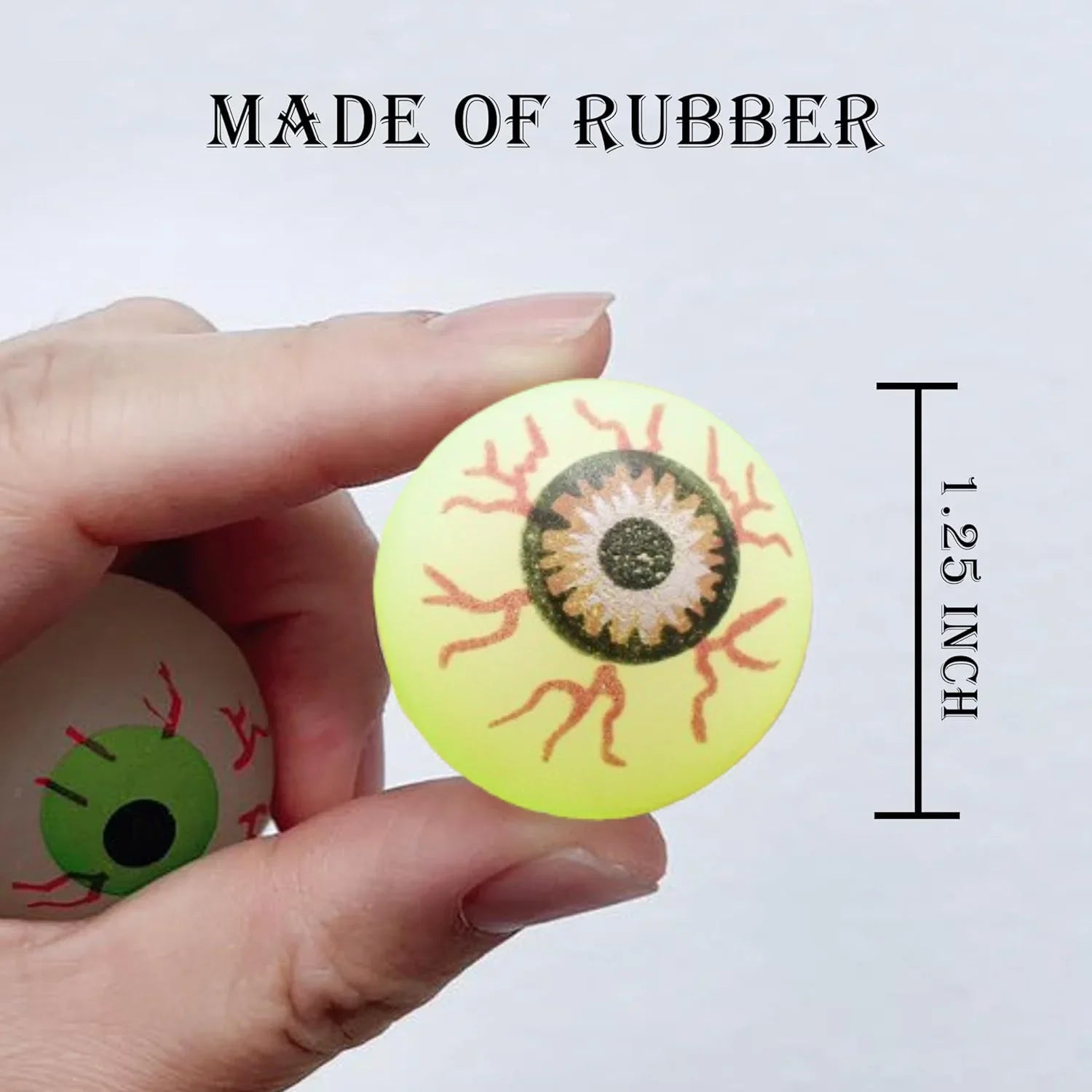 10 Piece Glow in the Dark Eyeball Bouncy Balls - Onlytenbucks.com