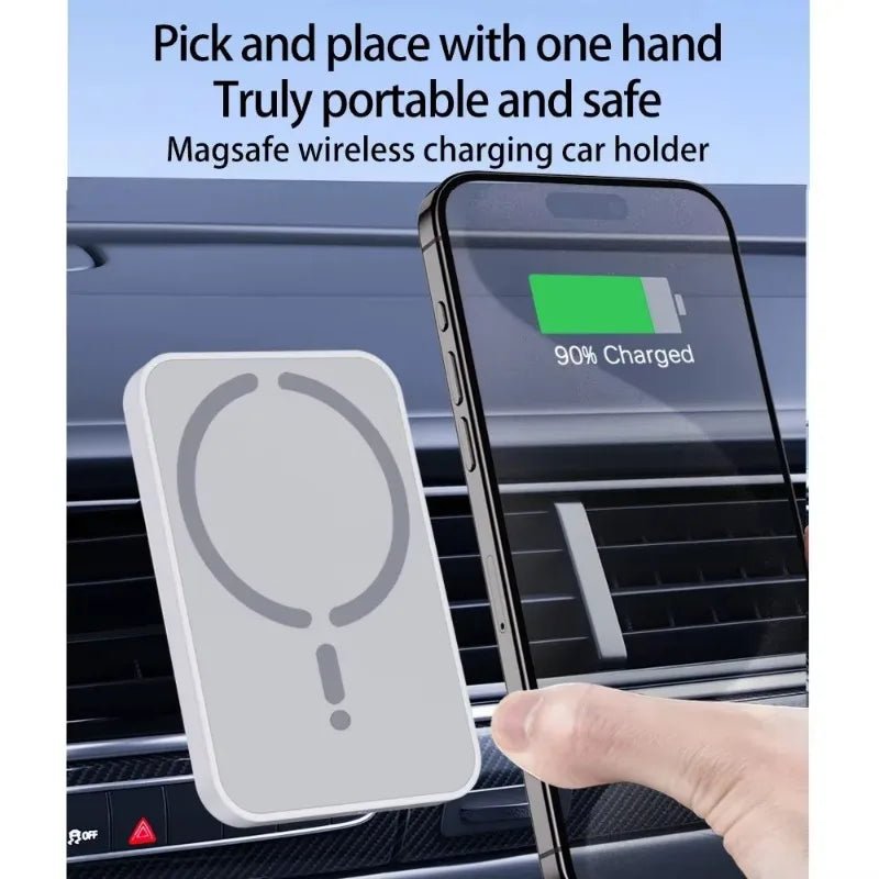100W Magnetic Wireless Car Charger Air Vent Phone Holder - Onlytenbucks.com