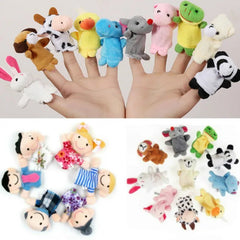 10Pcs Baby Plush Animal Family Finger Puppets - Onlytenbucks.com