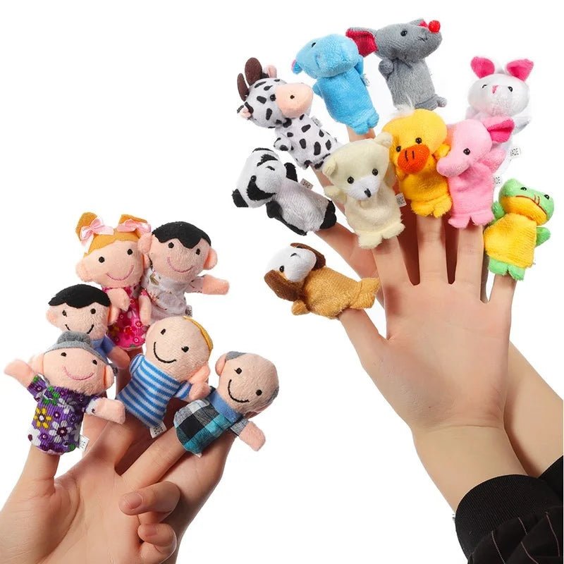 10Pcs Baby Plush Animal Family Finger Puppets - Onlytenbucks.com