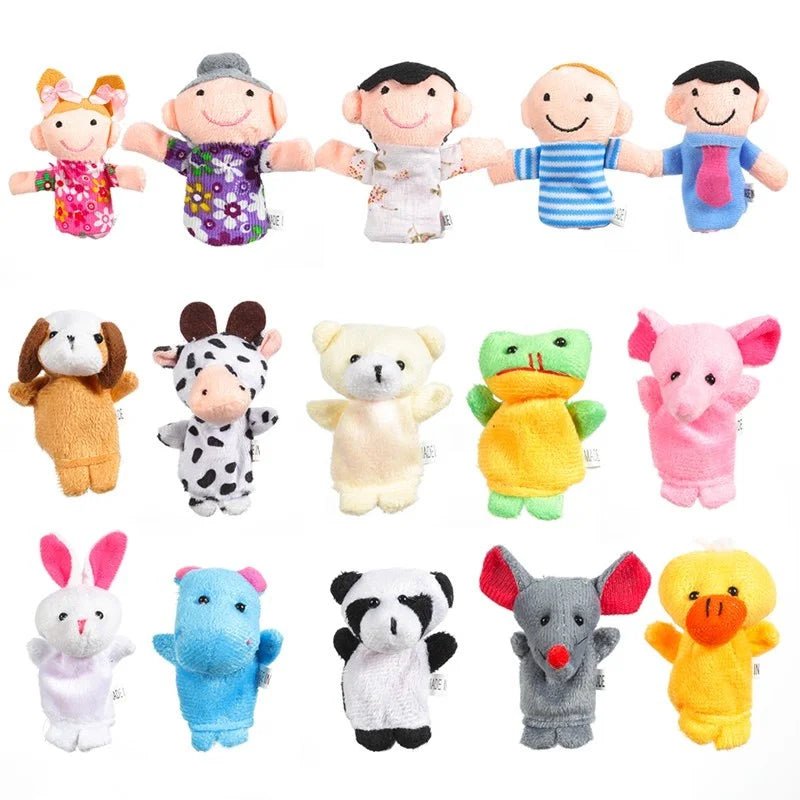 10Pcs Baby Plush Animal Family Finger Puppets - Onlytenbucks.com