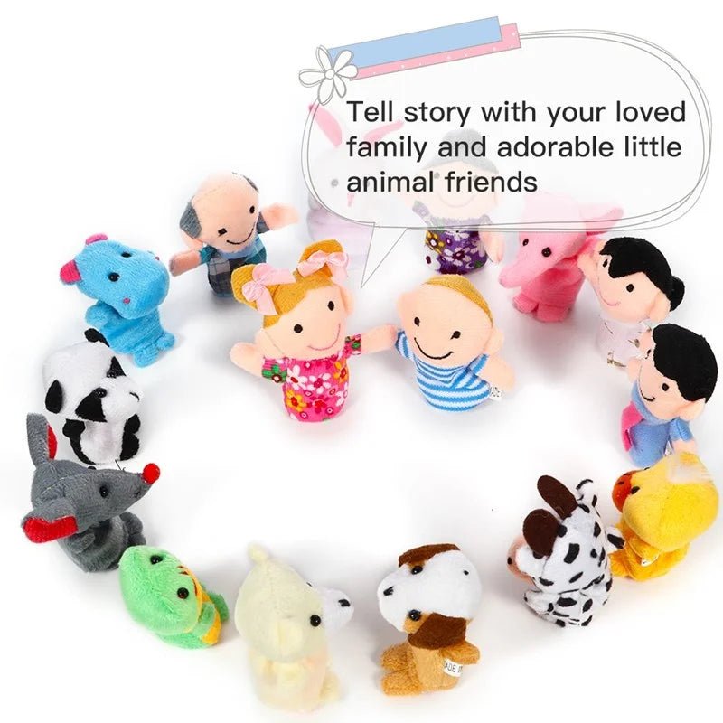 10Pcs Baby Plush Animal Family Finger Puppets - Onlytenbucks.com