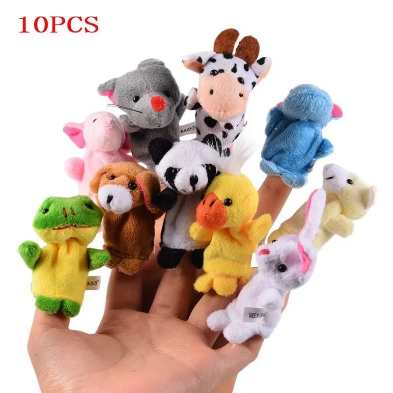 10Pcs Baby Plush Animal Family Finger Puppets - Onlytenbucks.com