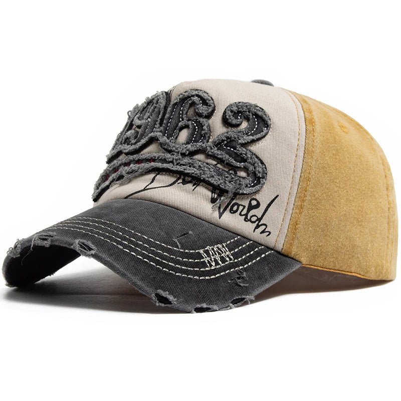 1962 Embroidery Vintage Washed Cotton Baseball Cap - Onlytenbucks.com