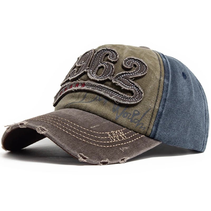 1962 Embroidery Vintage Washed Cotton Baseball Cap - Onlytenbucks.com