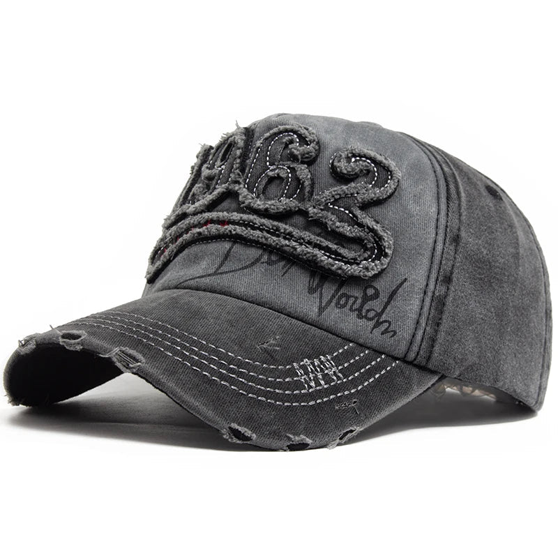 1962 Embroidery Vintage Washed Cotton Baseball Cap - Onlytenbucks.com