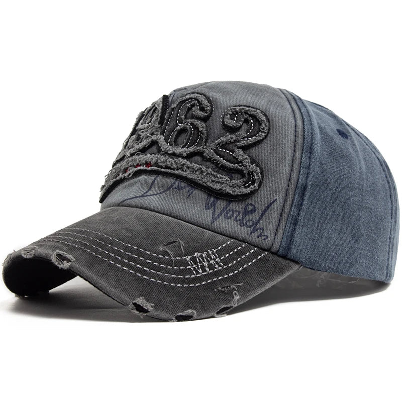 1962 Embroidery Vintage Washed Cotton Baseball Cap - Onlytenbucks.com