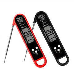 1pc - Digital backlit folding BBQ kitchen cooking ready - to - read thermometer - Onlytenbucks.com