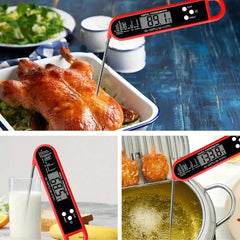 1pc - Digital backlit folding BBQ kitchen cooking ready - to - read thermometer - Onlytenbucks.com