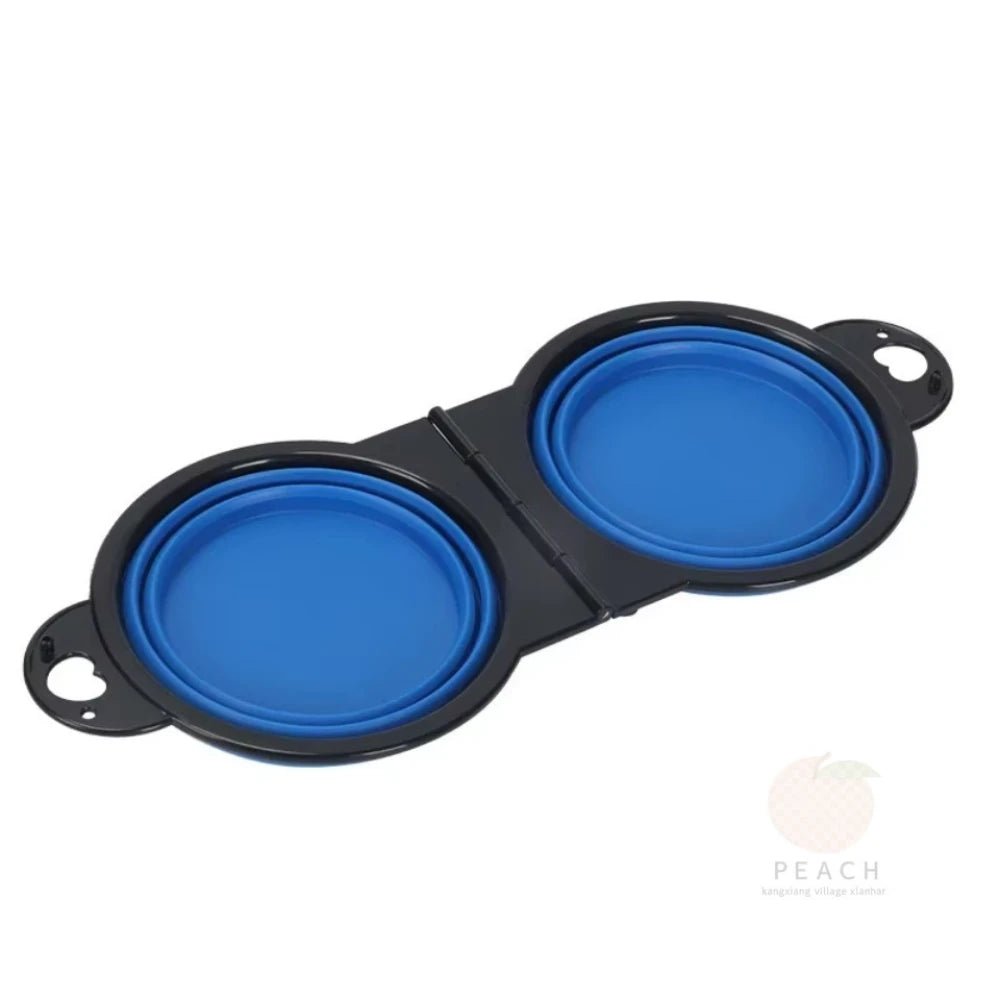 2-in-1 Foldable Dual Pet Bowl – Portable Travel Feeding & Drinking Dish - Onlytenbucks.com