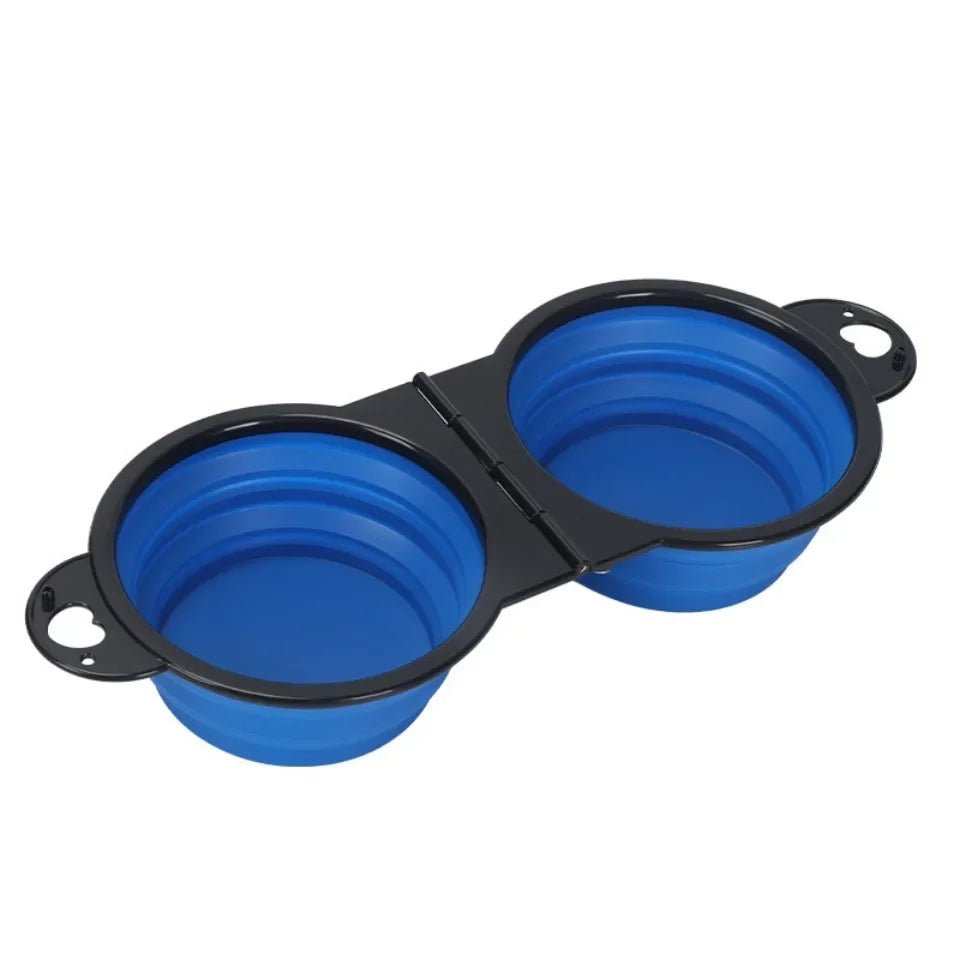 2-in-1 Foldable Dual Pet Bowl – Portable Travel Feeding & Drinking Dish - Onlytenbucks.com