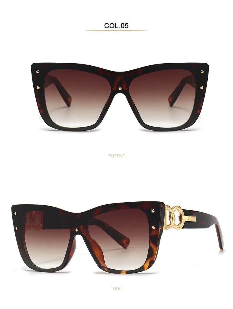 2025 New Fashion Big Frame Cat Eye Sunglasses For Ladies Street Shot Fashionable Sunglasses for Women - Onlytenbucks.com