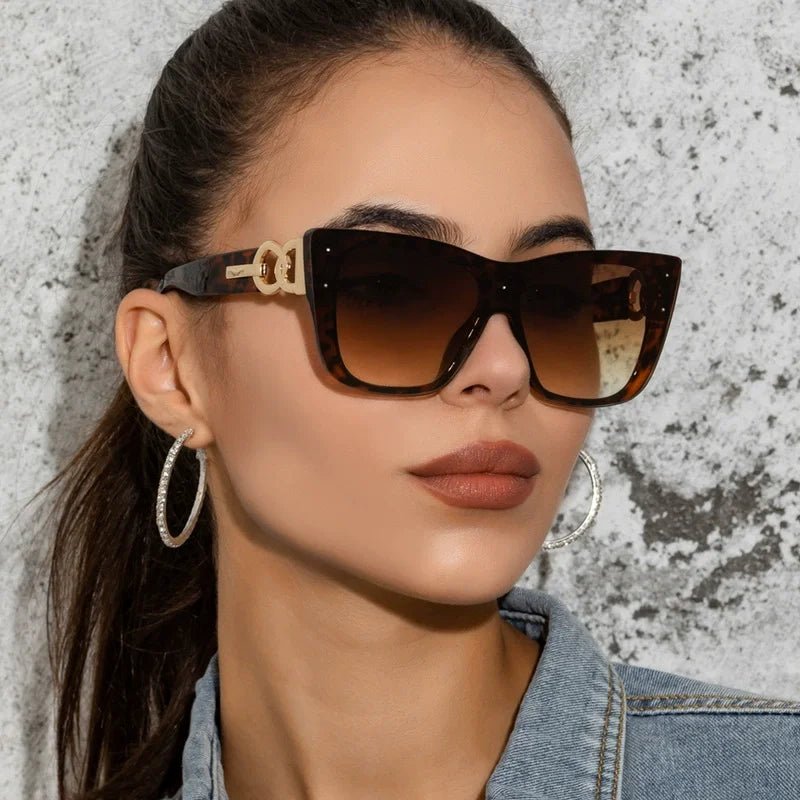 2025 New Fashion Big Frame Cat Eye Sunglasses For Ladies Street Shot Fashionable Sunglasses for Women - Onlytenbucks.com