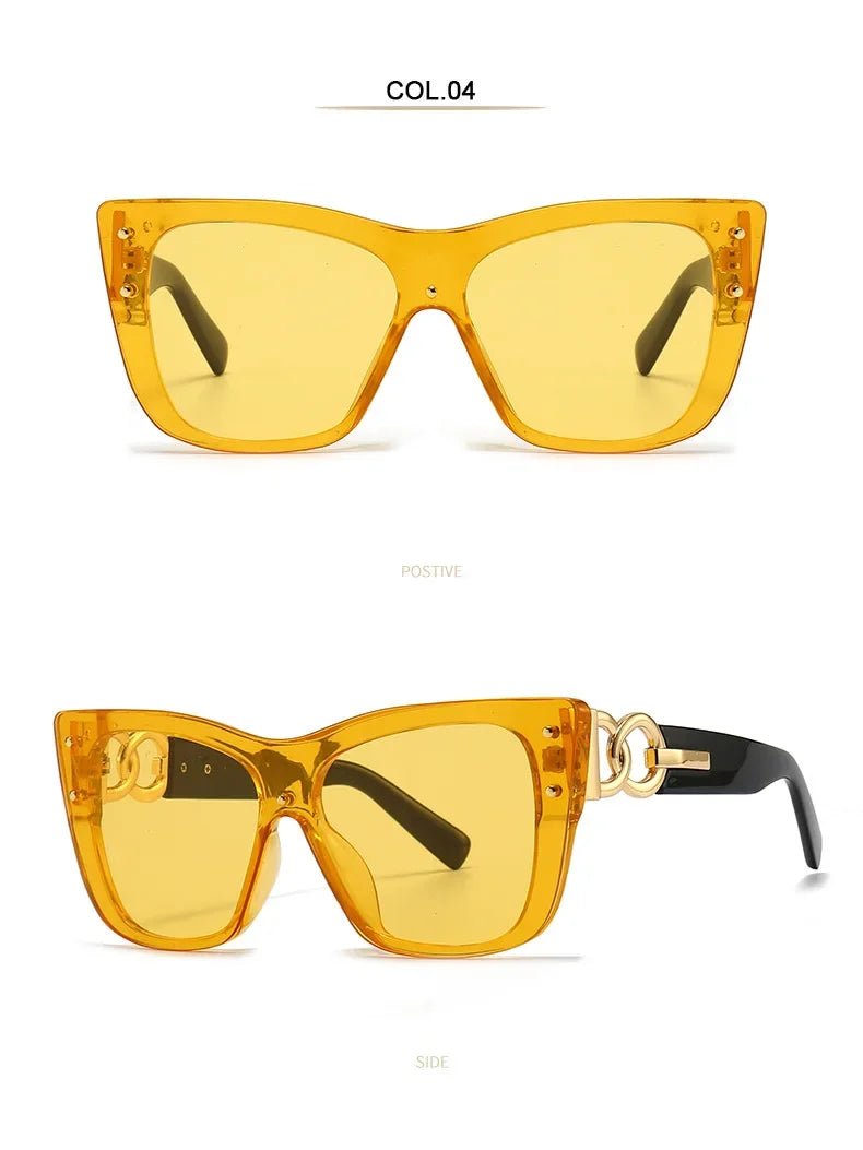 2025 New Fashion Big Frame Cat Eye Sunglasses For Ladies Street Shot Fashionable Sunglasses for Women - Onlytenbucks.com