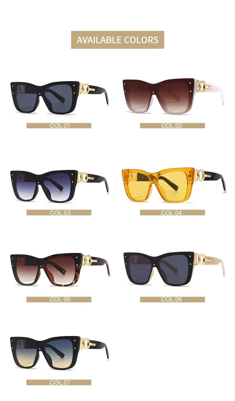 2025 New Fashion Big Frame Cat Eye Sunglasses For Ladies Street Shot Fashionable Sunglasses for Women - Onlytenbucks.com