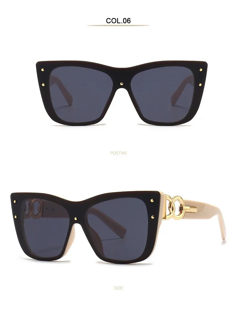 2025 New Fashion Big Frame Cat Eye Sunglasses For Ladies Street Shot Fashionable Sunglasses for Women - Onlytenbucks.com