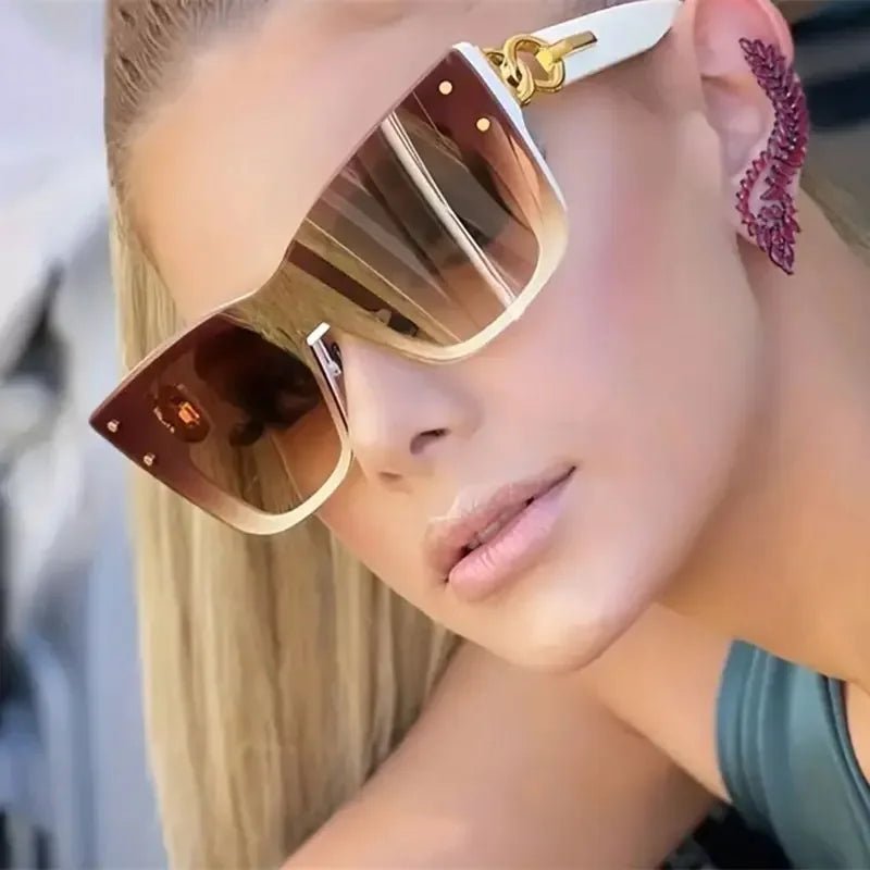 2025 New Fashion Big Frame Cat Eye Sunglasses For Ladies Street Shot Fashionable Sunglasses for Women - Onlytenbucks.com