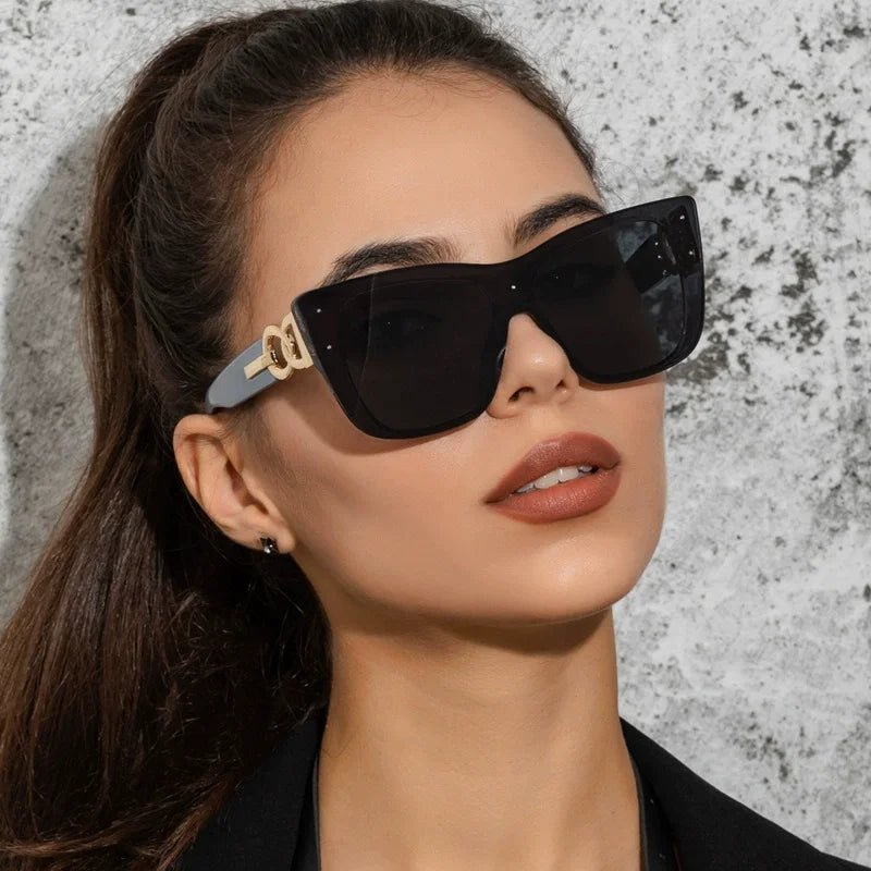 2025 New Fashion Big Frame Cat Eye Sunglasses For Ladies Street Shot Fashionable Sunglasses for Women - Onlytenbucks.com