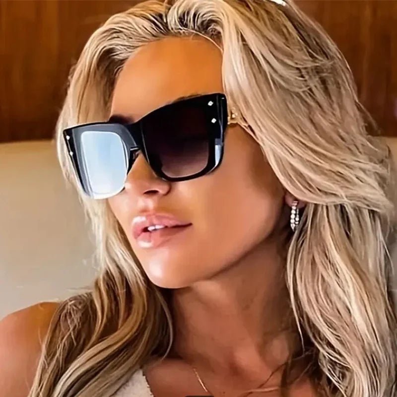 2025 New Fashion Big Frame Cat Eye Sunglasses For Ladies Street Shot Fashionable Sunglasses for Women - Onlytenbucks.com