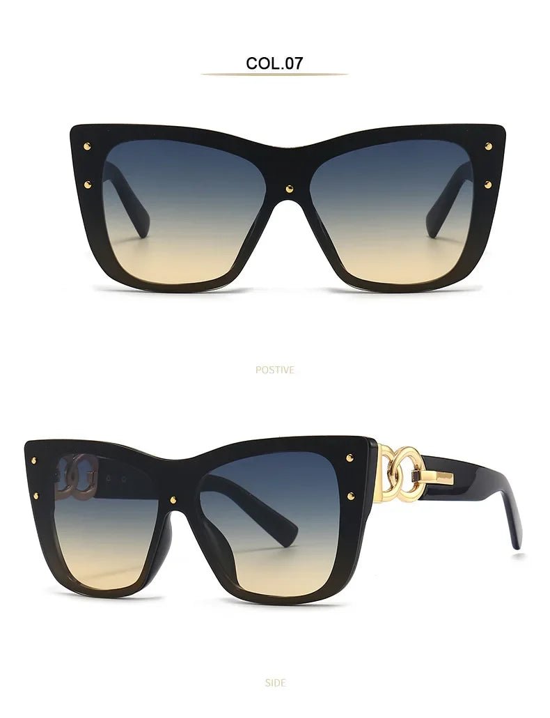 2025 New Fashion Big Frame Cat Eye Sunglasses For Ladies Street Shot Fashionable Sunglasses for Women - Onlytenbucks.com