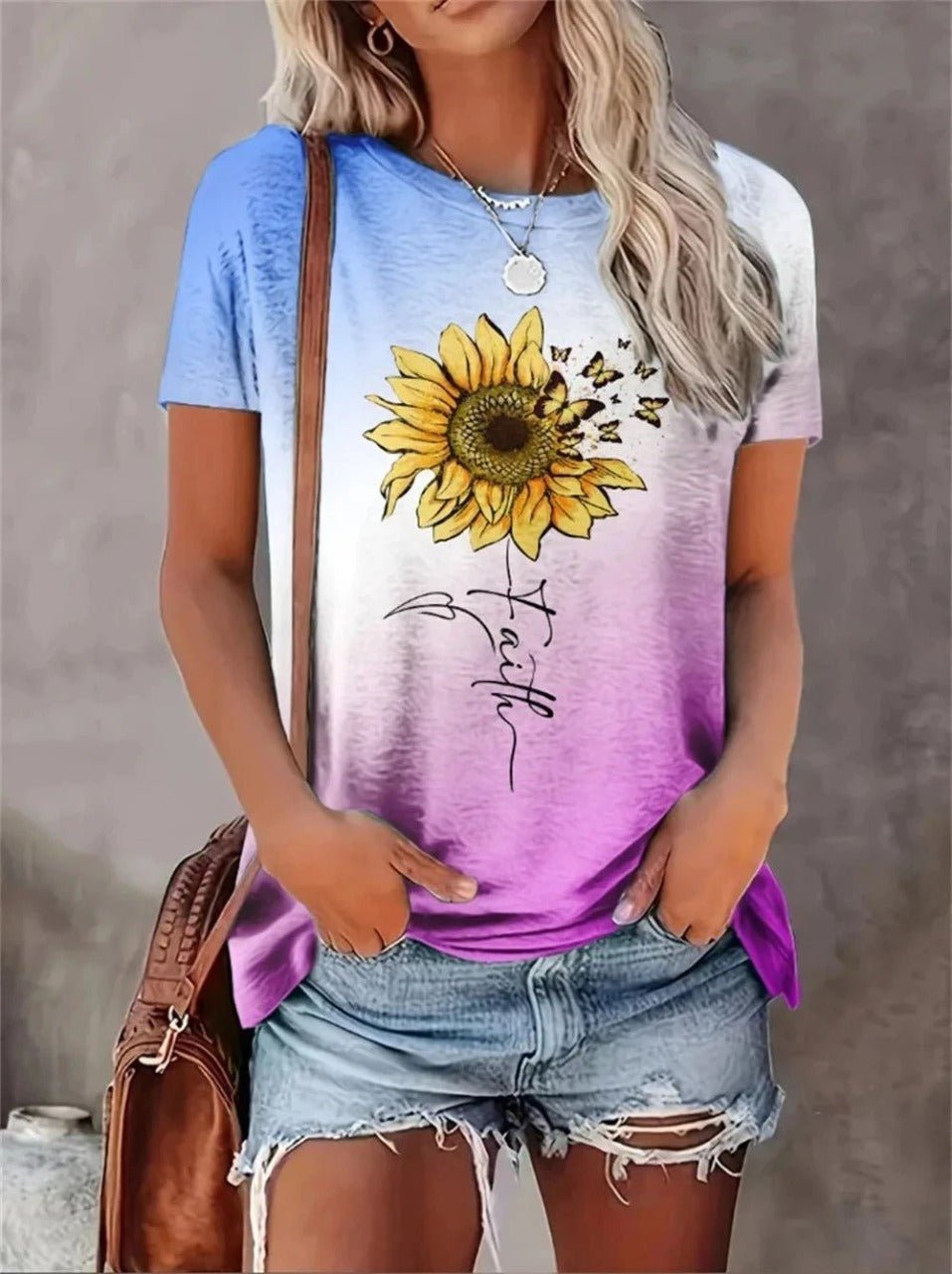 2025 New Style Heart Print Oversized T-Shirt - Onlytenbucks.com