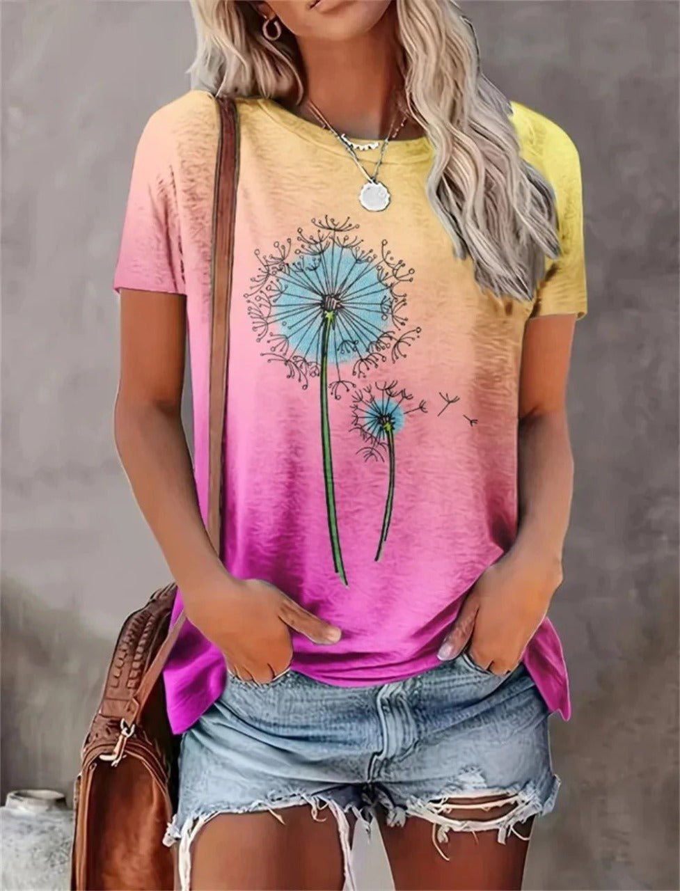 2025 New Style Heart Print Oversized T-Shirt - Onlytenbucks.com