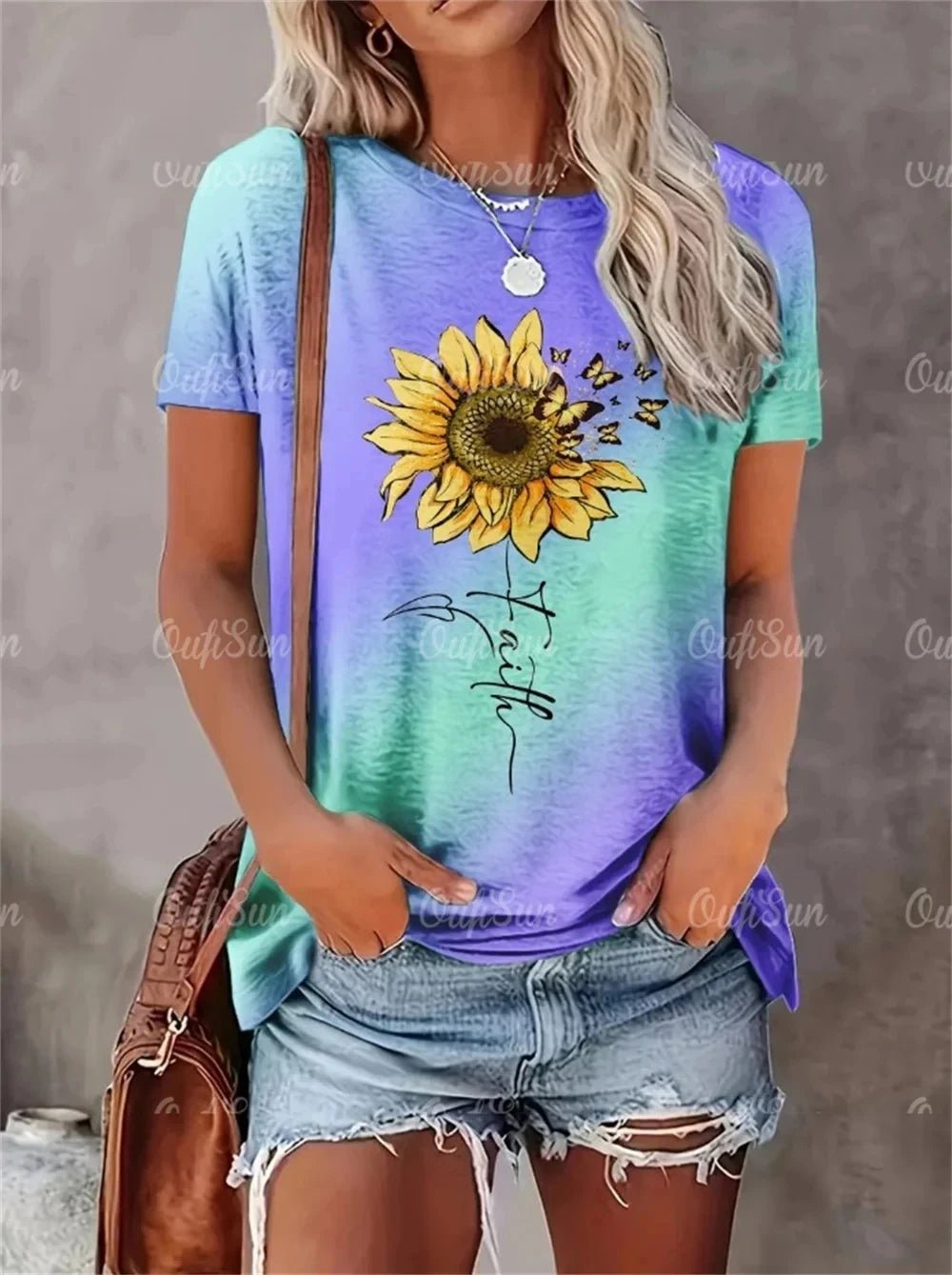 2025 New Style Heart Print Oversized T-Shirt - Onlytenbucks.com